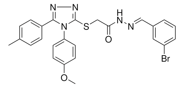 N'-[(E)-(3-BROMOPHENYL)METHYLIDENE]-2-{[4-(4-METHOXYPHENYL)-5-(4-METHYLPHENYL)-4H-1,2,4-TRIAZOL-3-YL]SULFANYL}ACETOHYDRAZIDE AldrichCPR