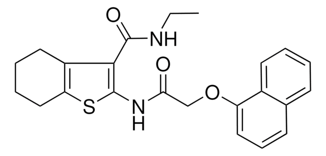 N-ETHYL-2-{[(1-NAPHTHYLOXY)ACETYL]AMINO}-4,5,6,7-TETRAHYDRO-1-BENZOTHIOPHENE-3-CARBOXAMIDE AldrichCPR