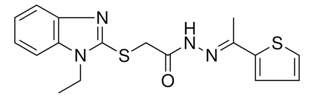 2-[(1-ETHYL-1H-BENZIMIDAZOL-2-YL)SULFANYL]-N'-[(E)-1-(2-THIENYL)ETHYLIDENE]ACETOHYDRAZIDE AldrichCPR