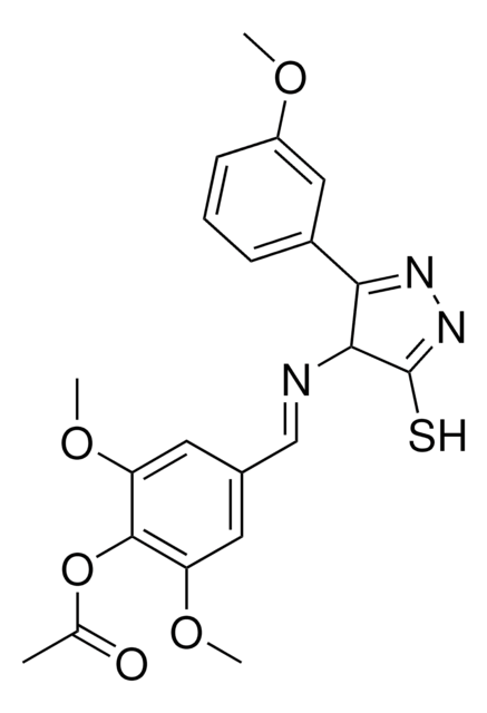 2,6-DIMETHOXY-4-((E)-{[3-(3-METHOXYPHENYL)-5-SULFANYL-4H-PYRAZOL-4-YL]IMINO}METHYL)PHENYL ACETATE AldrichCPR