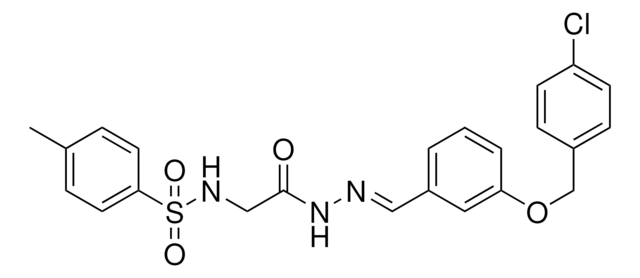 N-[2-((2E)-2-{3-[(4-CHLOROBENZYL)OXY]BENZYLIDENE}HYDRAZINO)-2-OXOETHYL]-4-METHYLBENZENESULFONAMIDE AldrichCPR