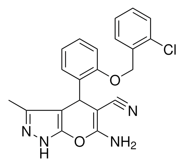 6-AMINO-4-{2-[(2-CHLOROBENZYL)OXY]PHENYL}-3-METHYL-1,4-DIHYDROPYRANO[2,3-C]PYRAZOLE-5-CARBONITRILE AldrichCPR