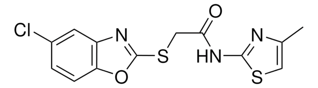 2-[(5-CHLORO-1,3-BENZOXAZOL-2-YL)SULFANYL]-N-(4-METHYL-1,3-THIAZOL-2-YL)ACETAMIDE AldrichCPR