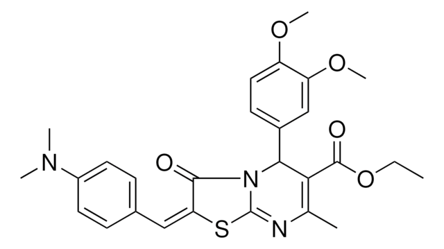 ETHYL (2E)-5-(3,4-DIMETHOXYPHENYL)-2-[4-(DIMETHYLAMINO)BENZYLIDENE]-7-METHYL-3-OXO-2,3-DIHYDRO-5H-[1,3]THIAZOLO[3,2-A]PYRIMIDINE-6-CARBOXYLATE AldrichCPR