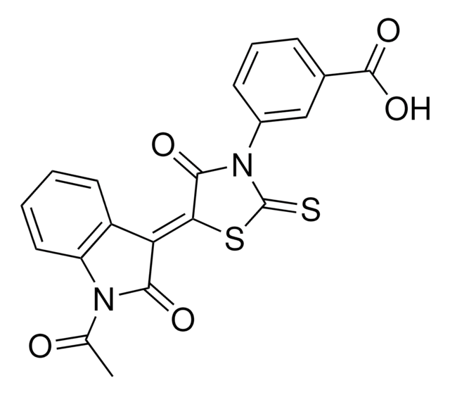 3-[(5Z)-5-(1-ACETYL-2-OXO-1,2-DIHYDRO-3H-INDOL-3-YLIDENE)-4-OXO-2-THIOXO-1,3-THIAZOLIDIN-3-YL]BENZOIC ACID AldrichCPR