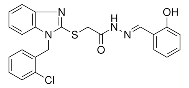 2-{[1-(2-CHLOROBENZYL)-1H-BENZIMIDAZOL-2-YL]SULFANYL}-N'-[(E)-(2-HYDROXYPHENYL)METHYLIDENE]ACETOHYDRAZIDE AldrichCPR