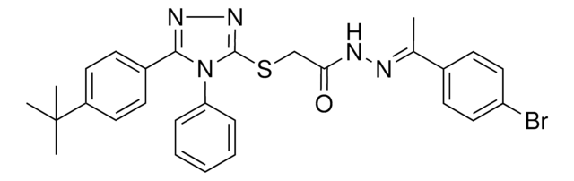 N'-[(E)-1-(4-BROMOPHENYL)ETHYLIDENE]-2-{[5-(4-TERT-BUTYLPHENYL)-4-PHENYL-4H-1,2,4-TRIAZOL-3-YL]SULFANYL}ACETOHYDRAZIDE AldrichCPR