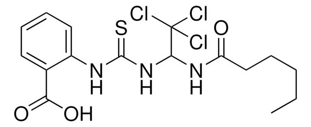 2-((((2,2,2-TRICHLORO-1-(HEXANOYLAMINO)ET)AMINO)CARBOTHIOYL)AMINO)BENZOIC ACID AldrichCPR