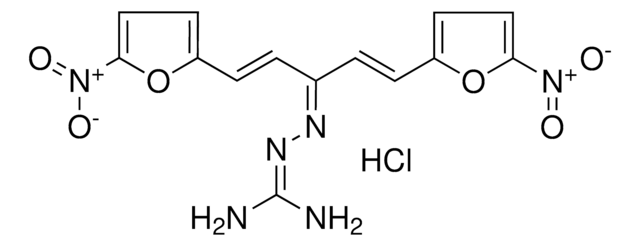 N''-{(2E)-3-(5-NITRO-2-FURYL)-1-[(E)-2-(5-NITRO-2-FURYL)ETHENYL]-2-PROPENYLIDENE}CARBONOHYDRAZONIC DIAMIDE HYDROCHLORIDE AldrichCPR