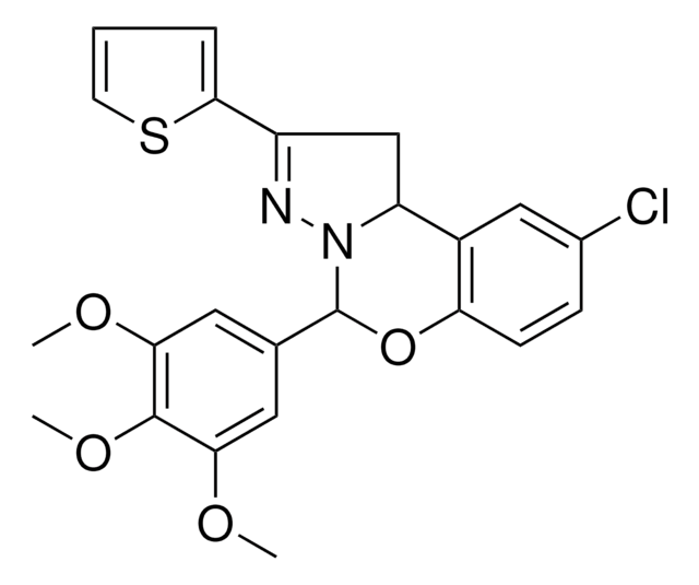 9-CHLORO-2-(2-THIENYL)-5-(3,4,5-TRIMETHOXYPHENYL)-1,10B-DIHYDROPYRAZOLO[1,5-C][1,3]BENZOXAZINE AldrichCPR