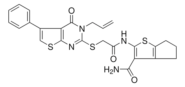 2-({[(3-ALLYL-4-OXO-5-PHENYL-3,4-DIHYDROTHIENO[2,3-D]PYRIMIDIN-2-YL)SULFANYL]ACETYL}AMINO)-5,6-DIHYDRO-4H-CYCLOPENTA[B]THIOPHENE-3-CARBOXAMIDE AldrichCPR