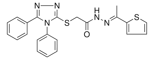 2-[(4,5-DIPHENYL-4H-1,2,4-TRIAZOL-3-YL)SULFANYL]-N'-[(E)-1-(2-THIENYL)ETHYLIDENE]ACETOHYDRAZIDE AldrichCPR