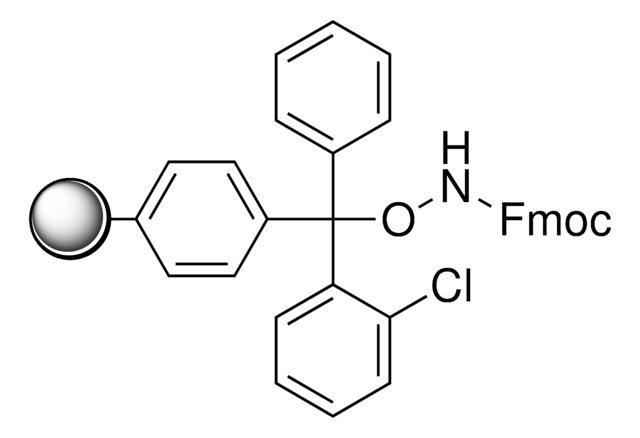 2-Chlorotrityl-N-Fmoc-hydroxylamine, polymer-bound 100-200&#160;mesh, extent of labeling: 0.6-1.5&#160;mmol/g loading, 1&#160;% cross-linked