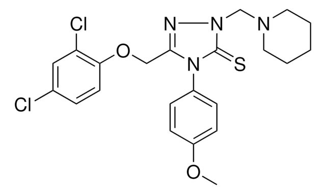 5-[(2,4-DICHLOROPHENOXY)METHYL]-4-(4-METHOXYPHENYL)-2-(1-PIPERIDINYLMETHYL)-2,4-DIHYDRO-3H-1,2,4-TRIAZOLE-3-THIONE AldrichCPR