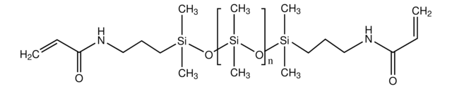 Polydimethylsiloxane-diacrylamide average Mn 1,200, contains MEHQ as inhibitor