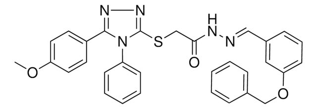 N'-{(E)-[3-(BENZYLOXY)PHENYL]METHYLIDENE}-2-{[5-(4-METHOXYPHENYL)-4-PHENYL-4H-1,2,4-TRIAZOL-3-YL]SULFANYL}ACETOHYDRAZIDE AldrichCPR