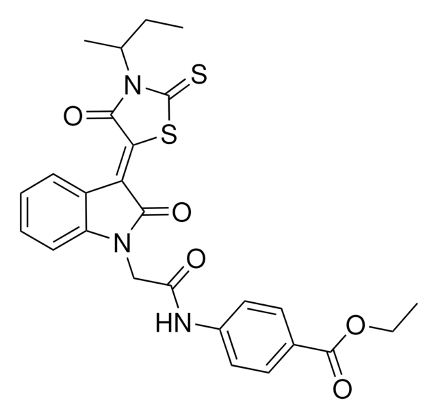 ETHYL 4-({[(3Z)-3-(3-SEC-BUTYL-4-OXO-2-THIOXO-1,3-THIAZOLIDIN-5-YLIDENE)-2-OXO-2,3-DIHYDRO-1H-INDOL-1-YL]ACETYL}AMINO)BENZOATE AldrichCPR