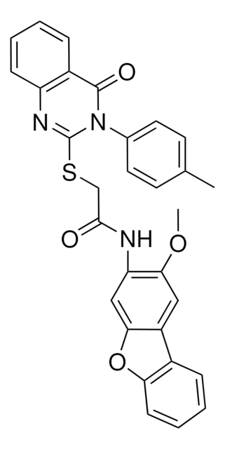 N-(2-METHOXYDIBENZO[B,D]FURAN-3-YL)-2-{[3-(4-METHYLPHENYL)-4-OXO-3,4-DIHYDRO-2-QUINAZOLINYL]SULFANYL}ACETAMIDE AldrichCPR