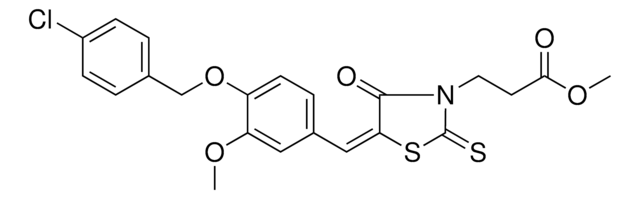 METHYL 3-((5E)-5-{4-[(4-CHLOROBENZYL)OXY]-3-METHOXYBENZYLIDENE}-4-OXO-2-THIOXO-1,3-THIAZOLIDIN-3-YL)PROPANOATE AldrichCPR