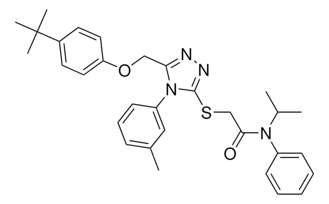 2-{[5-[(4-TERT-BUTYLPHENOXY)METHYL]-4-(3-METHYLPHENYL)-4H-1,2,4-TRIAZOL-3-YL]SULFANYL}-N-ISOPROPYL-N-PHENYLACETAMIDE AldrichCPR