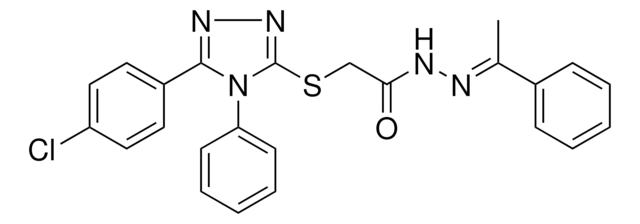 2-{[5-(4-CHLOROPHENYL)-4-PHENYL-4H-1,2,4-TRIAZOL-3-YL]SULFANYL}-N'-[(E)-1-PHENYLETHYLIDENE]ACETOHYDRAZIDE AldrichCPR