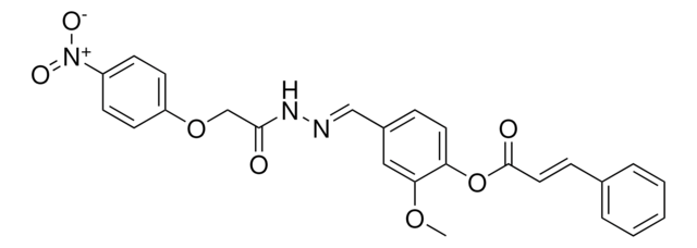 2-METHOXY-4-(2-((4-NITROPHENOXY)ACETYL)CARBOHYDRAZONOYL)PHENYL 3-PHENYLACRYLATE AldrichCPR