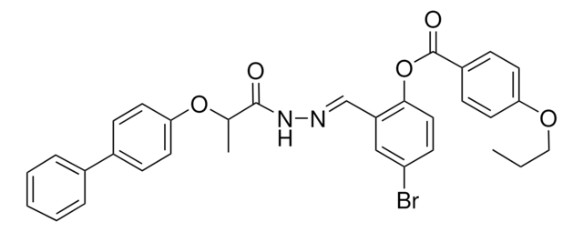 2-((E)-{[2-([1,1'-BIPHENYL]-4-YLOXY)PROPANOYL]HYDRAZONO}METHYL)-4-BROMOPHENYL 4-PROPOXYBENZOATE AldrichCPR