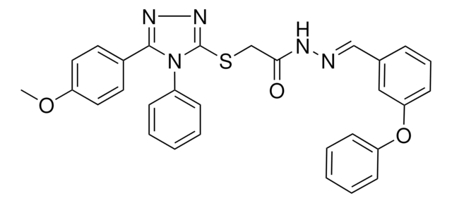 2-{[5-(4-METHOXYPHENYL)-4-PHENYL-4H-1,2,4-TRIAZOL-3-YL]SULFANYL}-N'-[(E)-(3-PHENOXYPHENYL)METHYLIDENE]ACETOHYDRAZIDE AldrichCPR