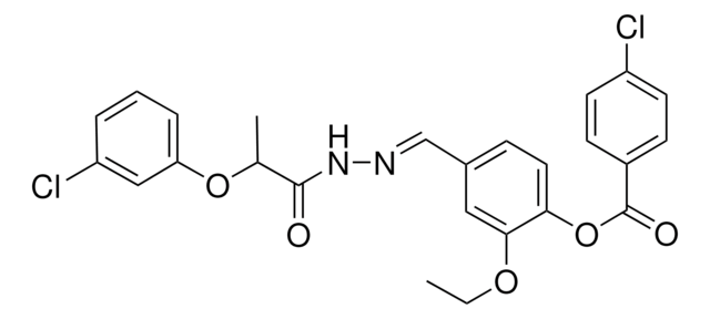 4-((E)-{[2-(3-CHLOROPHENOXY)PROPANOYL]HYDRAZONO}METHYL)-2-ETHOXYPHENYL 4-CHLOROBENZOATE AldrichCPR