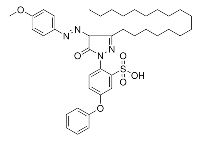 2-{3-HEPTADECYL-4-[(E)-(4-METHOXYPHENYL)DIAZENYL]-5-OXO-4,5-DIHYDRO-1H-PYRAZOL-1-YL}-5-PHENOXYBENZENESULFONIC ACID AldrichCPR