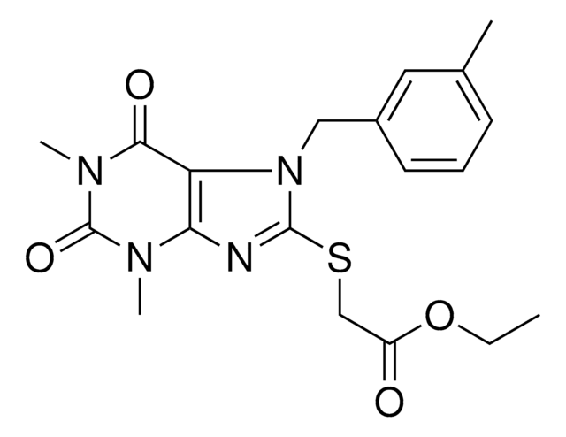 ETHYL {[1,3-DIMETHYL-7-(3-METHYLBENZYL)-2,6-DIOXO-2,3,6,7-TETRAHYDRO-1H-PURIN-8-YL]SULFANYL}ACETATE AldrichCPR