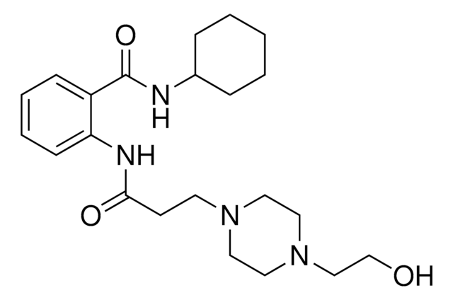 N-CYCLOHEXYL-2-((3-(4-(2-HYDROXYETHYL)-1-PIPERAZINYL)PROPANOYL)AMINO)BENZAMIDE AldrichCPR