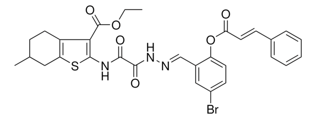 ETHYL 2-{[[(2E)-2-(5-BROMO-2-{[(2E)-3-PHENYL-2-PROPENOYL]OXY}BENZYLIDENE)HYDRAZINO](OXO)ACETYL]AMINO}-6-METHYL-4,5,6,7-TETRAHYDRO-1-BENZOTHIOPHENE-3-CARBOXYLATE AldrichCPR