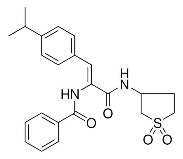 N-[(Z)-1-{[(1,1-DIOXIDOTETRAHYDRO-3-THIENYL)AMINO]CARBONYL}-2-(4-ISOPROPYLPHENYL)ETHENYL]BENZAMIDE AldrichCPR