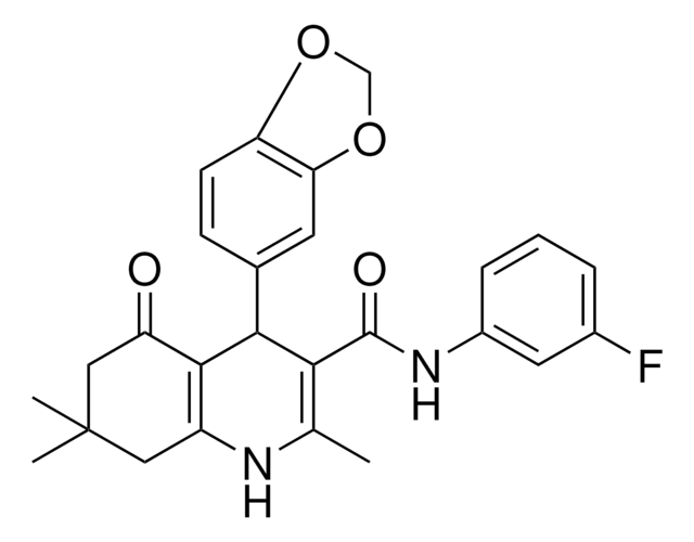 4-(1,3-BENZODIOXOL-5-YL)-N-(3-FLUOROPHENYL)-2,7,7-TRIMETHYL-5-OXO-1,4,5,6,7,8-HEXAHYDRO-3-QUINOLINECARBOXAMIDE AldrichCPR