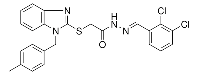 N'-[(E)-(2,3-DICHLOROPHENYL)METHYLIDENE]-2-{[1-(4-METHYLBENZYL)-1H-BENZIMIDAZOL-2-YL]SULFANYL}ACETOHYDRAZIDE AldrichCPR