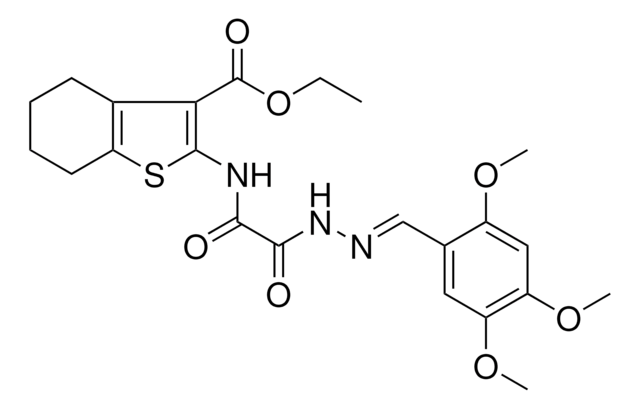 ETHYL 2-({OXO[(2E)-2-(2,4,5-TRIMETHOXYBENZYLIDENE)HYDRAZINO]ACETYL}AMINO)-4,5,6,7-TETRAHYDRO-1-BENZOTHIOPHENE-3-CARBOXYLATE AldrichCPR