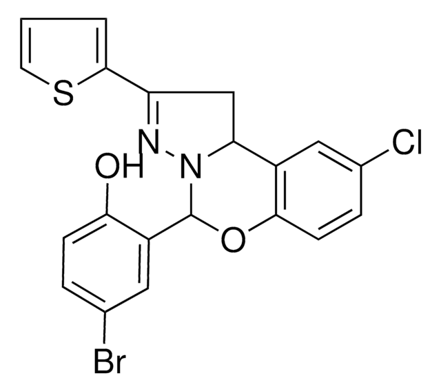 4-BROMO-2-[9-CHLORO-2-(2-THIENYL)-1,10B-DIHYDROPYRAZOLO[1,5-C][1,3]BENZOXAZIN-5-YL]PHENOL AldrichCPR