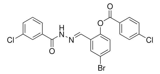 4-BROMO-2-(2-(3-CHLOROBENZOYL)CARBOHYDRAZONOYL)PHENYL 4-CHLOROBENZOATE AldrichCPR