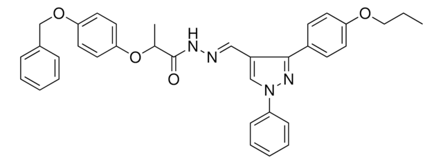 2-[4-(BENZYLOXY)PHENOXY]-N'-{(E)-[1-PHENYL-3-(4-PROPOXYPHENYL)-1H-PYRAZOL-4-YL]METHYLIDENE}PROPANOHYDRAZIDE AldrichCPR