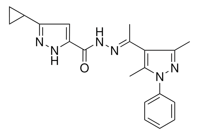 3-CYCLOPROPYL-N'-[(E)-1-(3,5-DIMETHYL-1-PHENYL-1H-PYRAZOL-4-YL)ETHYLIDENE]-1H-PYRAZOLE-5-CARBOHYDRAZIDE AldrichCPR