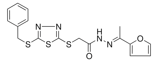 2-{[5-(BENZYLSULFANYL)-1,3,4-THIADIAZOL-2-YL]SULFANYL}-N'-[(E)-1-(2-FURYL)ETHYLIDENE]ACETOHYDRAZIDE AldrichCPR