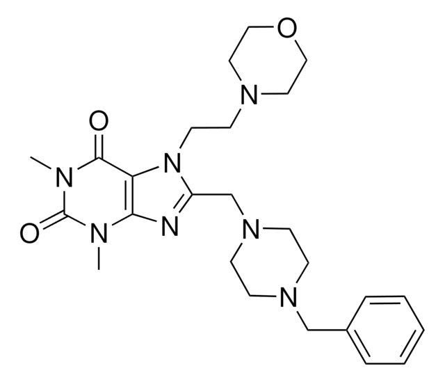 8-[(4-BENZYL-1-PIPERAZINYL)METHYL]-1,3-DIMETHYL-7-[2-(4-MORPHOLINYL)ETHYL]-3,7-DIHYDRO-1H-PURINE-2,6-DIONE AldrichCPR