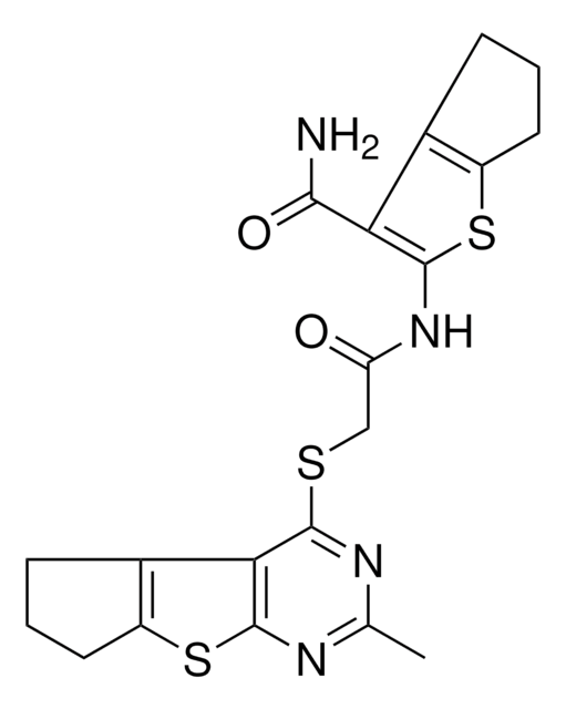 2-({[(2-METHYL-6,7-DIHYDRO-5H-CYCLOPENTA[4,5]THIENO[2,3-D]PYRIMIDIN-4-YL)SULFANYL]ACETYL}AMINO)-5,6-DIHYDRO-4H-CYCLOPENTA[B]THIOPHENE-3-CARBOXAMIDE AldrichCPR