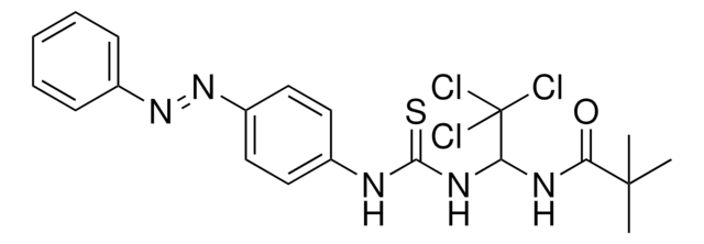 2,2-DIMETHYL-N-{2,2,2-TRICHLORO-1-[({4-[(E)-PHENYLDIAZENYL]ANILINO}CARBOTHIOYL)AMINO]ETHYL}PROPANAMIDE AldrichCPR