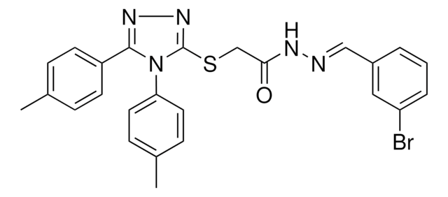 2-{[4,5-BIS(4-METHYLPHENYL)-4H-1,2,4-TRIAZOL-3-YL]SULFANYL}-N'-[(E)-(3-BROMOPHENYL)METHYLIDENE]ACETOHYDRAZIDE AldrichCPR