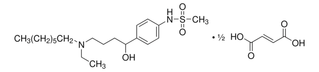 Ibutilide fumarate United States Pharmacopeia (USP) Reference Standard, monograph mol wt. 885.23 ([(C20H36N2O3S)2 . C4H4O4])