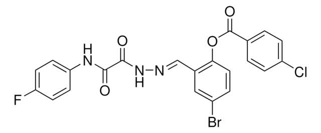 4-BR-2-(2-((4-FLUOROANILINO)(OXO)ACETYL)CARBOHYDRAZONOYL)PHENYL 4-CHLOROBENZOATE AldrichCPR