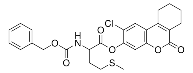 2-CHLORO-6-OXO-7,8,9,10-TETRAHYDRO-6H-BENZO[C]CHROMEN-3-YL 2-{[(BENZYLOXY)CARBONYL]AMINO}-4-(METHYLSULFANYL)BUTANOATE AldrichCPR