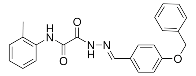 2-(2-(4-(BENZYLOXY)BENZYLIDENE)HYDRAZINO)-N-(2-METHYLPHENYL)-2-OXOACETAMIDE AldrichCPR